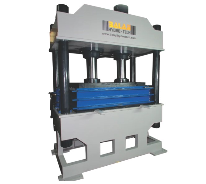 Four Pillar Hydraulic Press Double Cylinder | Heavy-Duty 3-500 Ton Capacity for Deep Drawing, Molding & Compression in Metalworking Industries 